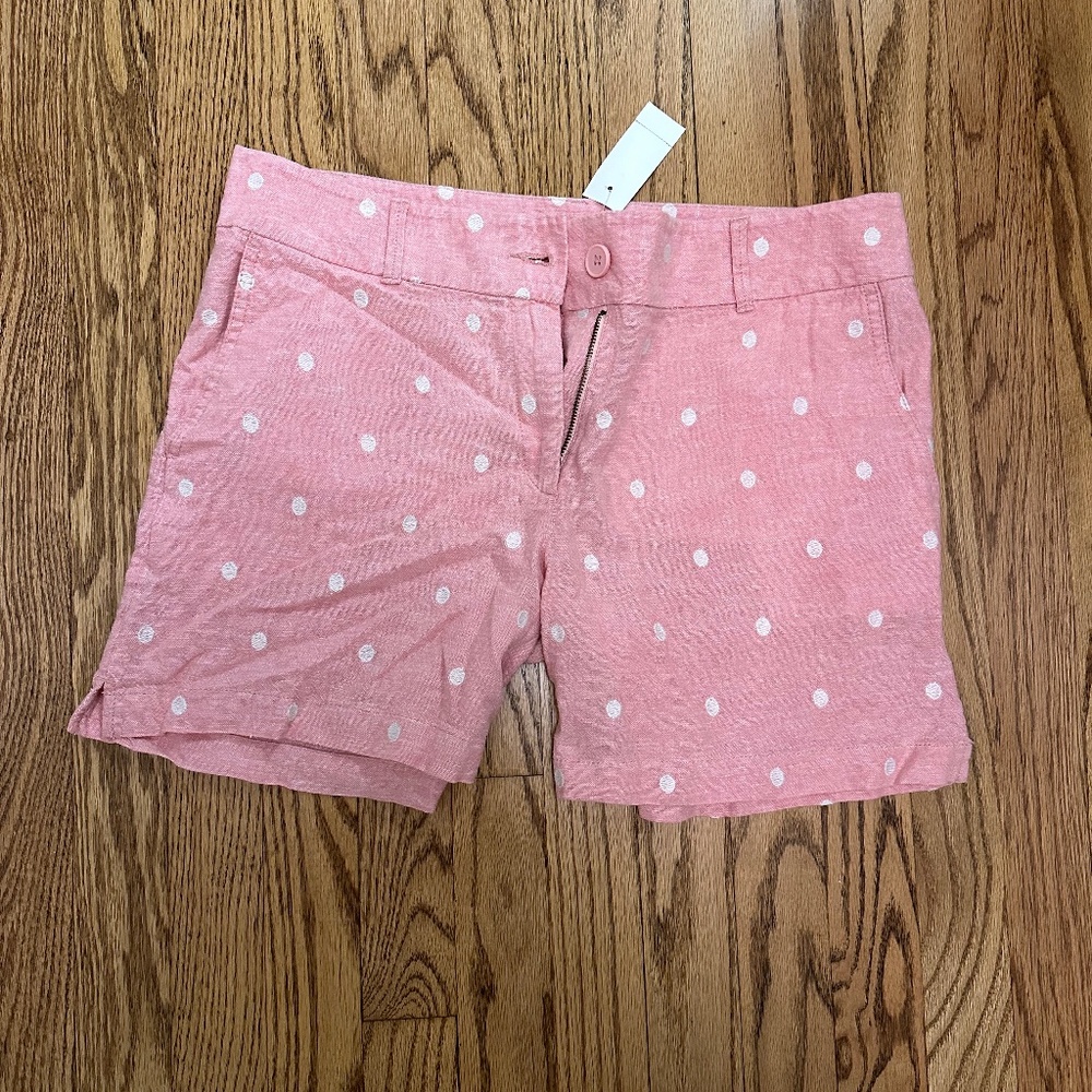Pink polka dot shorts